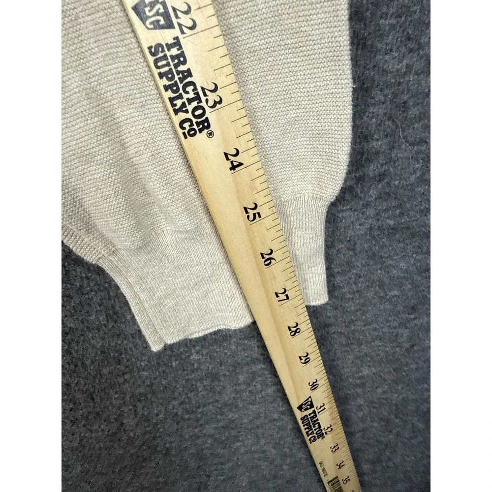 J Crew Cotton Crewneck‎ Sweater Tee Pullover Beige Mens Size XL Academia Travel